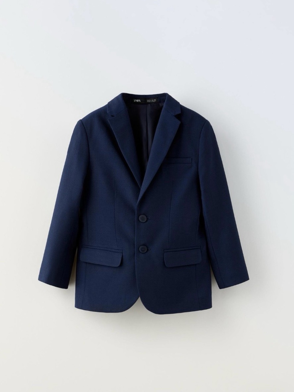 Zara Kids Boys 3 Piece Navy Suit Set Blazer Pants White Shirt Size 7 - Picture 2 of 13